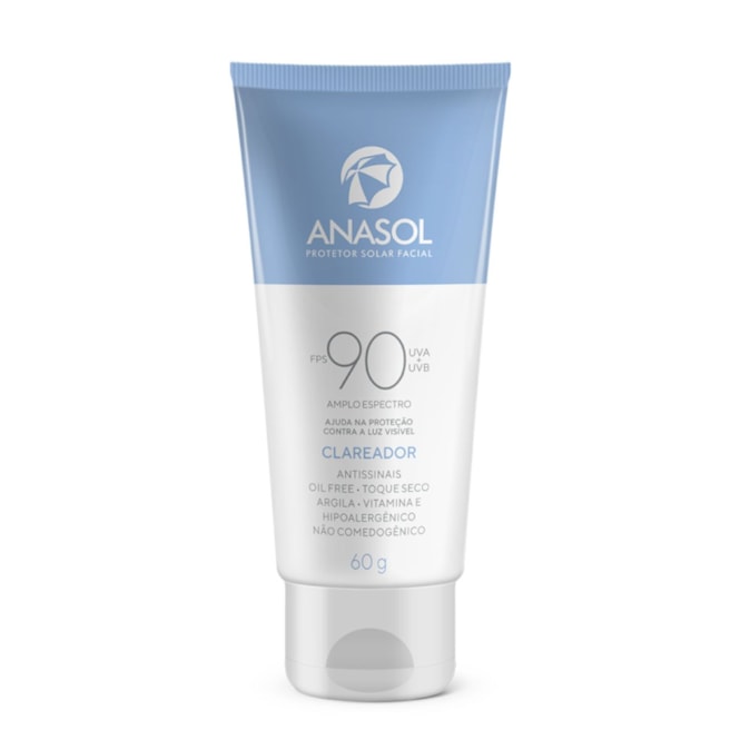 ANASOL PROTETOR SOLAR FACIAL CLAREADOR FPS 90 - 60 G