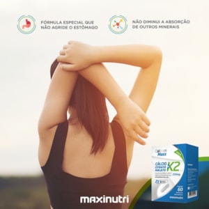 Calcium Maxx - Cálcio Citrato Malato + K2 - 60 Cáps.