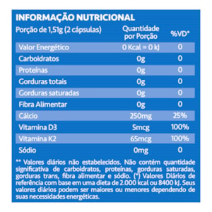 Calcium Maxx - Cálcio Citrato Malato + K2 - 60 Cáps.