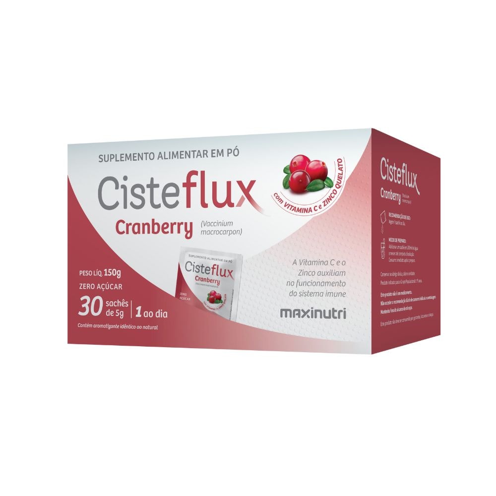 Cisteflux Cramberry Display (30 Sachês De 5g) - Maxinutri - SB Box