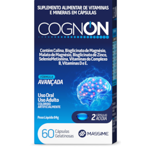 Cognon 1000mg - Foco e Concentração - 60 Cáps. Massime 