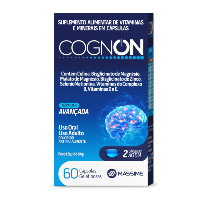 Cognon 1000mg - Foco e Concentração - 60 Cáps. Massime 