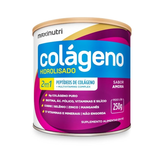 Colágeno Hidrolisado 2em1 - 250g - Amora