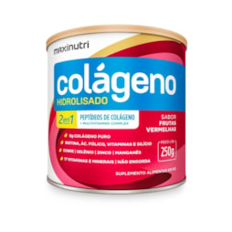 Colágeno Hidrolisado 2em1 - 250g - Fr. Vermelhas -Maxinutri