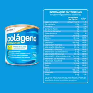 Colágeno Hidrolisado 2em1 - (250g) - Original - Maxinutri