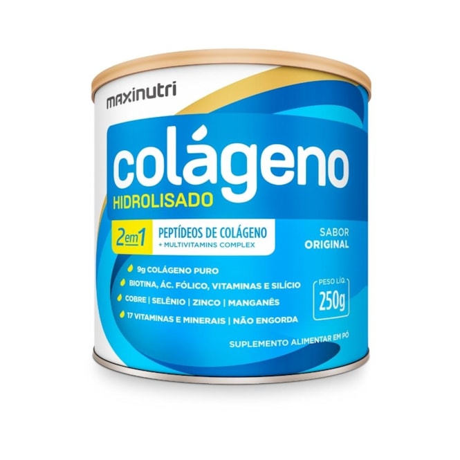 Colágeno Hidrolisado 2em1 - (250g) - Original - Maxinutri