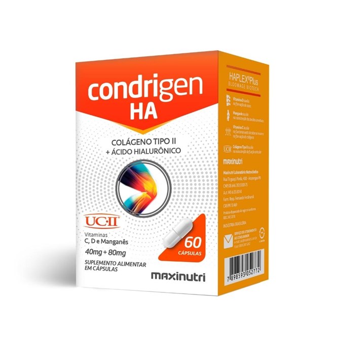Condrigen H.A (Colágeno tipo II - UCII + Ác. Hialurônico) Cápsulas - 60 Cáps.