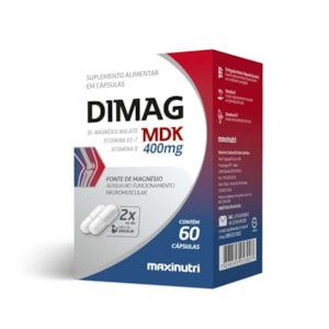 DIMAG MDK (Di-magnésio malato + Vitaminas D3 e K2-7) -60 Cáps