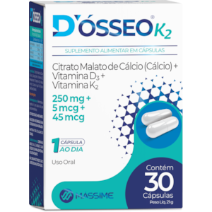 D'Ósseo K2 600mg - 30 Cáps. (Prosso D+ / Caldê K2)