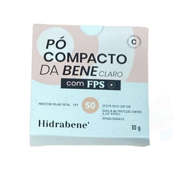 HIDRABENE PROT. SOLAR FACIAL FPS 50 - CLARO - EM PÓ - 10 G