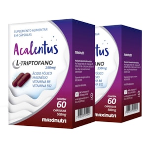 Kit 02 Acalentus L- TRIPTOFANO 250mg - 60 cáps. Maxinutri