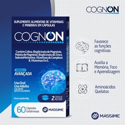 Kit 2 Cognon 1000mg - 60 Cáps.  Concentração e Foco- Massime