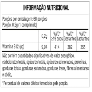 Kit 2 und - VITAMINA B12 MASTIGAVEIS - 120 gomas - Maxinutri