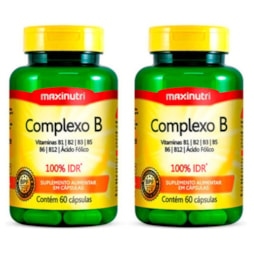 KIT 2X - Complexo B 100% IDR - 60 Cáps. - Maxinutri