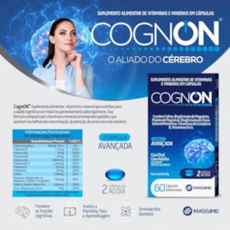 KIT 5X -Cognon 1000mg - Foco e Concentração - 60 Cáps. Massime