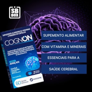 KIT 5X -Cognon 1000mg - Foco e Concentração - 60 Cáps. Massime