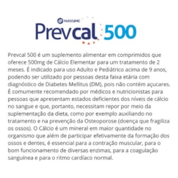 KIT 5X - Prevcal 500mg 60cpr Carbonato   de Cálcio Elementar