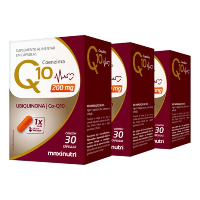 KIT3X- COENZIMA Q10 GOLD 200MG 30CPS MAXINUTRI