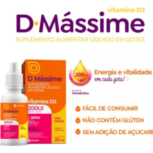 KIT3X- D MASSIME 200UI/GOTA 20ML - MASSIME (VITAMINA D3)