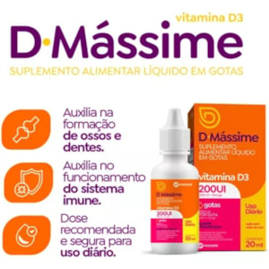 KIT3X- D MASSIME 200UI/GOTA 20ML - MASSIME (VITAMINA D3)