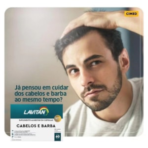 LAVITAN HOMEM CABELO E BARBA 60CPR