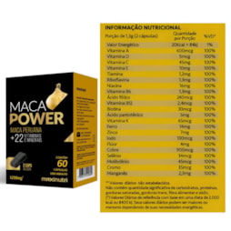 Maca Power 1200mg + 22 vitaminas - 60 cáps. Maxinutri