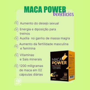 Maca Power 1200mg + 22 vitaminas - 60 cáps. Maxinutri