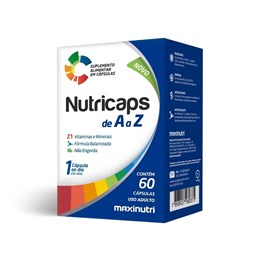 NutriCáps A-Z (Polivitamínico) 100% IDR 250mg - 60 Cáps.