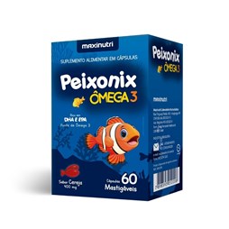 Peixonix Ômega 3 Mastigável Sabor Cereja - 60 Cáps.