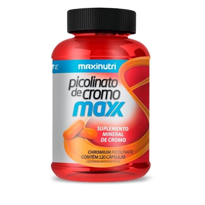 Picolinato de Cromo Maxx 100% IDR - 120 Cáps.