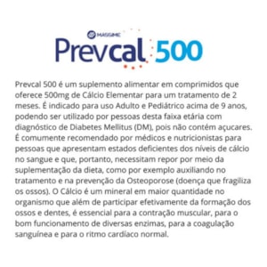 PREVCAL 500MG - MASSIME - KIT 10 UNIDADES