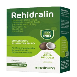 REHIDRALIN PO AGUA DE COCO 28G - 4ENV Maxinutri